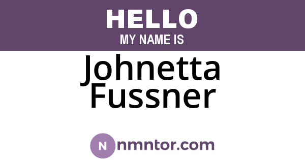 Johnetta Fussner
