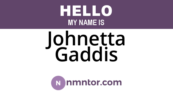Johnetta Gaddis