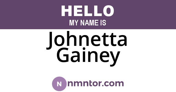 Johnetta Gainey