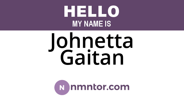 Johnetta Gaitan