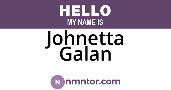 Johnetta Galan