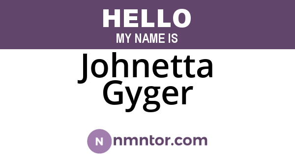 Johnetta Gyger