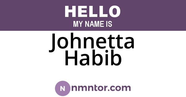 Johnetta Habib