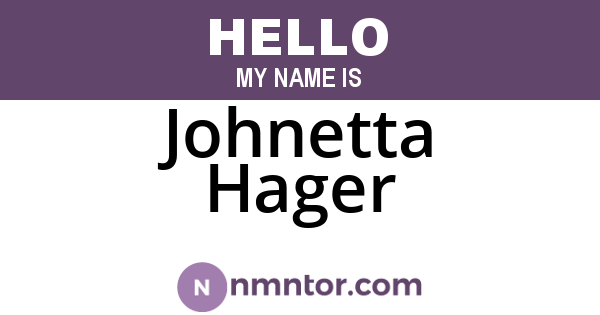 Johnetta Hager