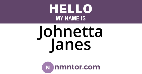 Johnetta Janes