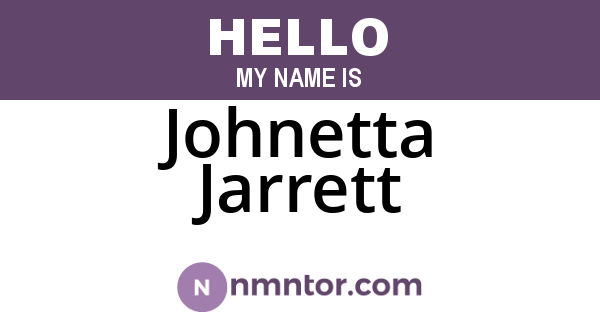 Johnetta Jarrett