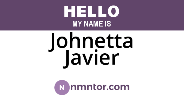 Johnetta Javier