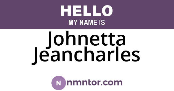 Johnetta Jeancharles