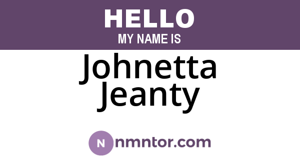 Johnetta Jeanty