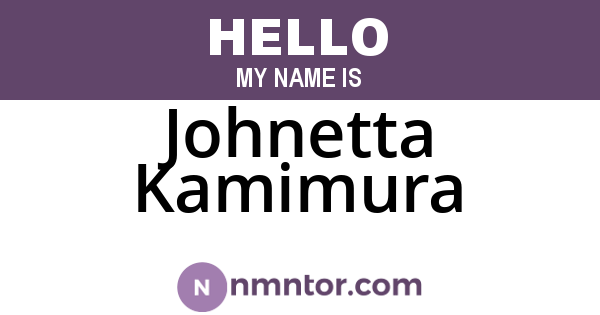 Johnetta Kamimura