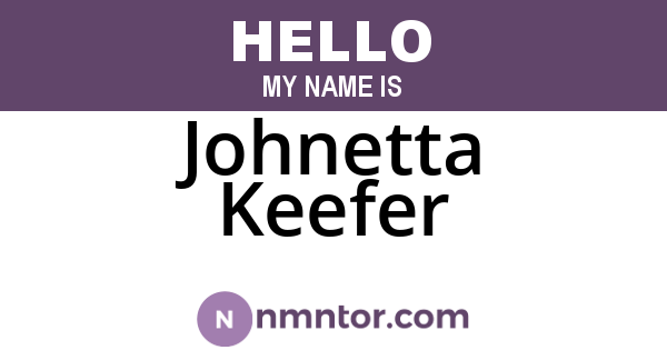 Johnetta Keefer