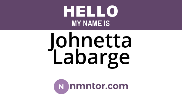 Johnetta Labarge