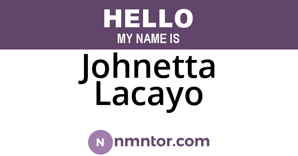 Johnetta Lacayo