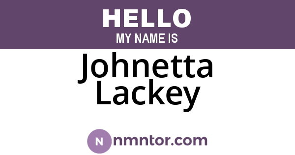Johnetta Lackey