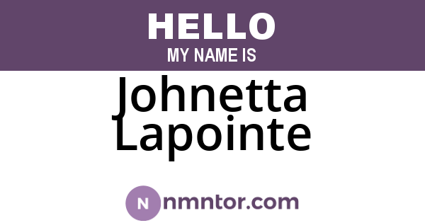 Johnetta Lapointe