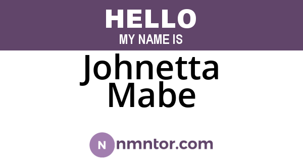 Johnetta Mabe