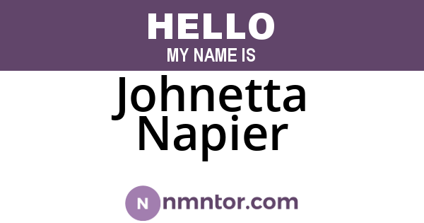 Johnetta Napier
