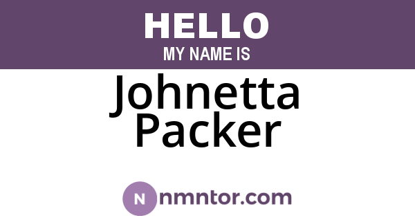 Johnetta Packer