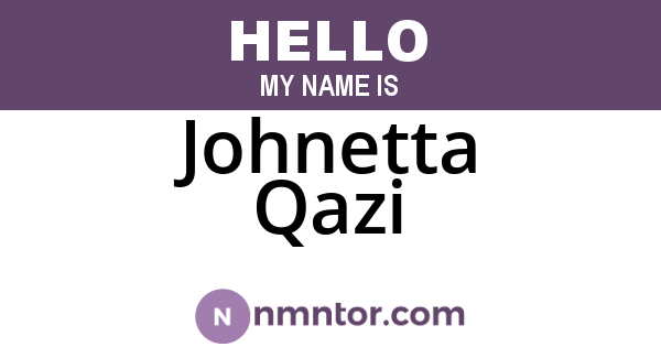 Johnetta Qazi