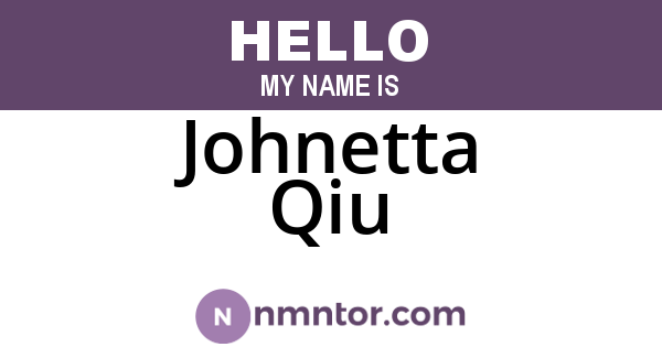 Johnetta Qiu