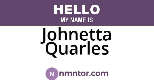 Johnetta Quarles