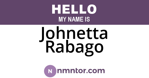 Johnetta Rabago