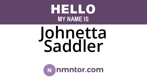 Johnetta Saddler