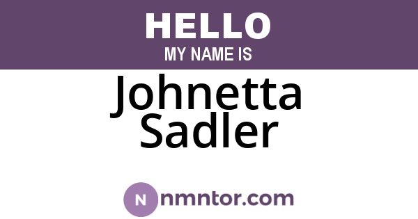 Johnetta Sadler