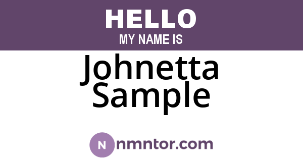 Johnetta Sample