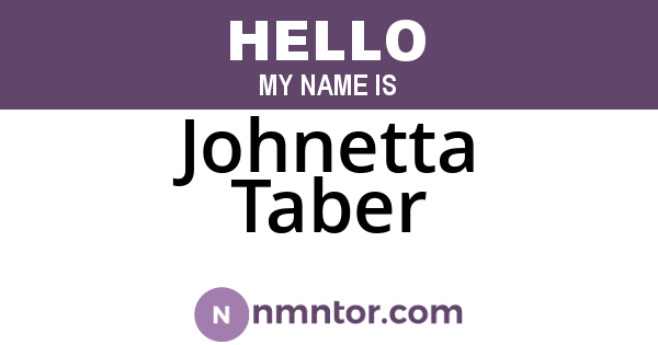 Johnetta Taber