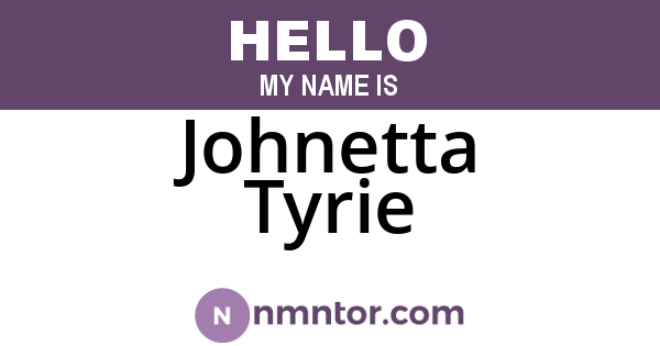 Johnetta Tyrie