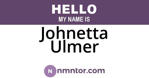Johnetta Ulmer