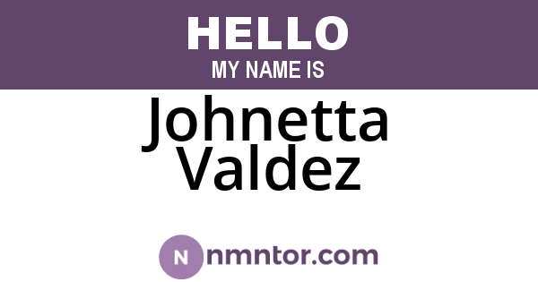 Johnetta Valdez