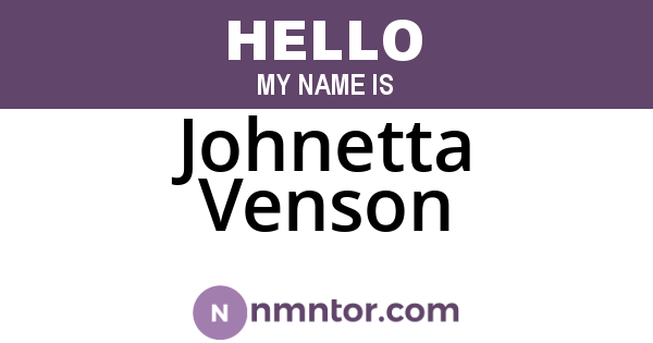 Johnetta Venson