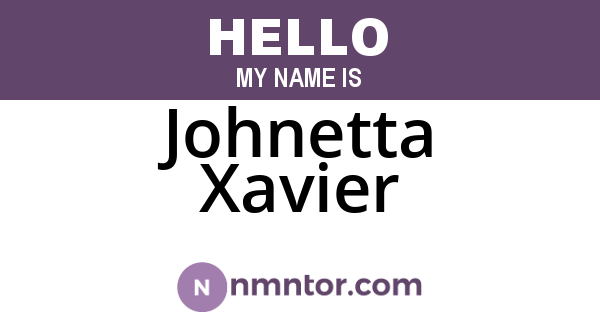 Johnetta Xavier