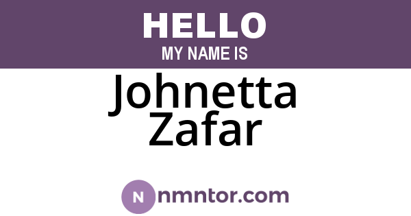 Johnetta Zafar