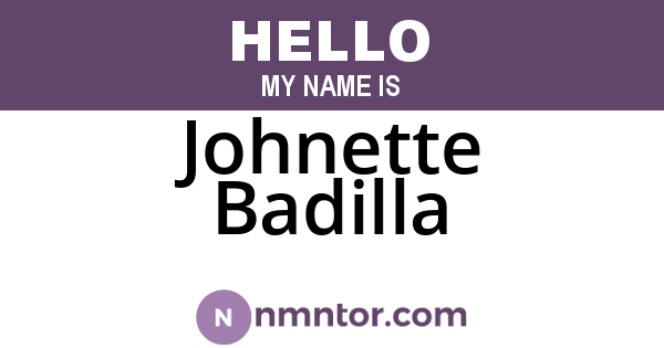 Johnette Badilla