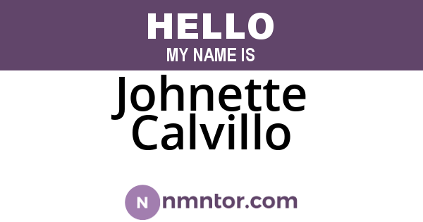 Johnette Calvillo