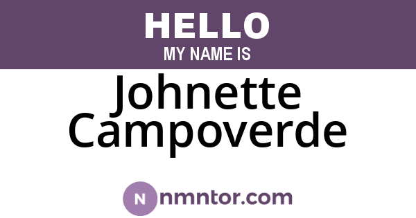 Johnette Campoverde