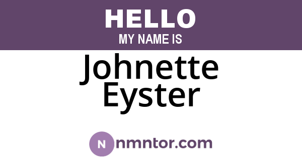 Johnette Eyster
