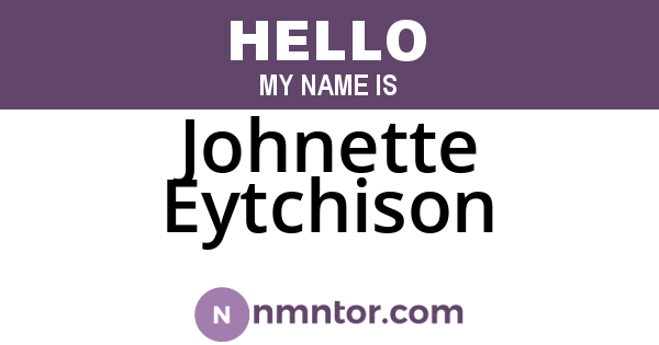Johnette Eytchison