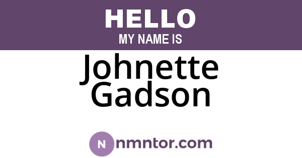 Johnette Gadson