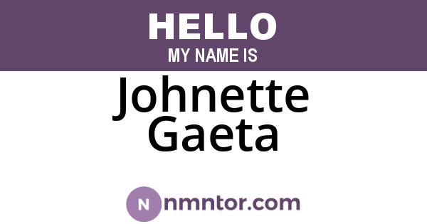 Johnette Gaeta