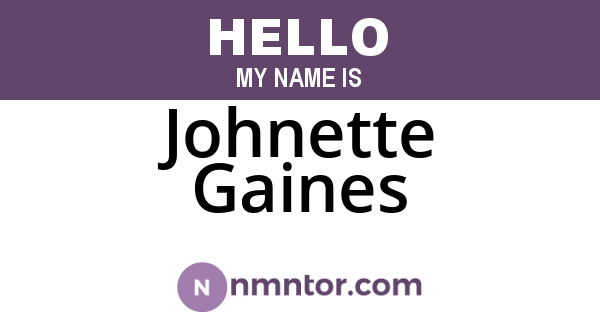 Johnette Gaines