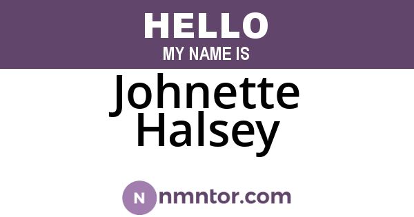 Johnette Halsey