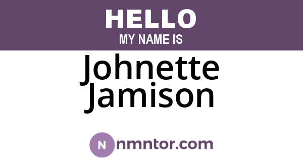 Johnette Jamison