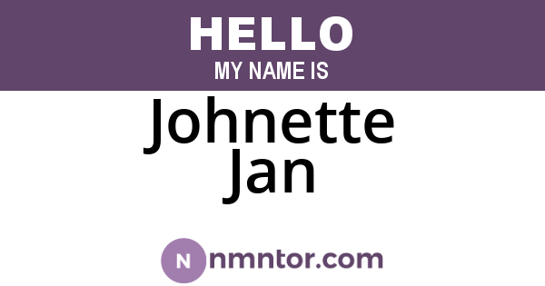Johnette Jan