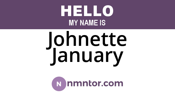 Johnette January