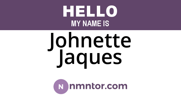 Johnette Jaques