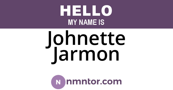 Johnette Jarmon